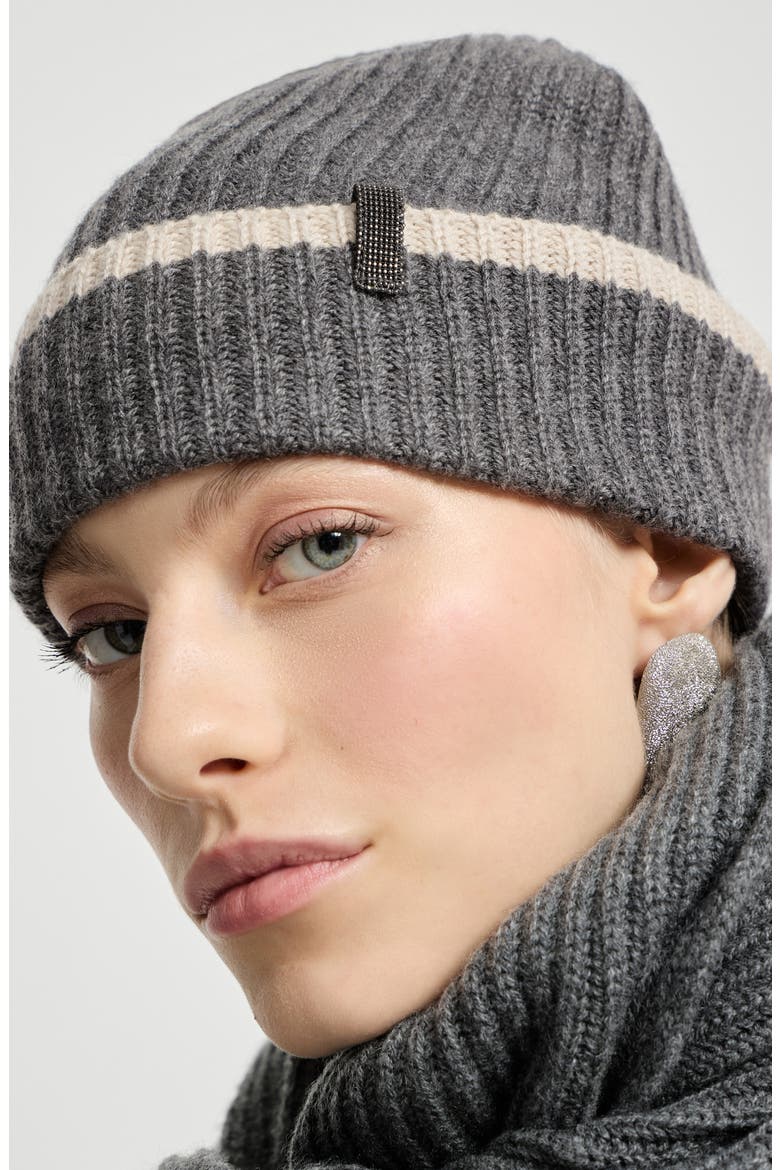 Knit beanie, Alternate, color, Medium Grey