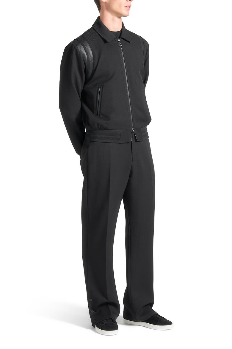 Denis Tailored Varsity Jacket, Main, color, Black
