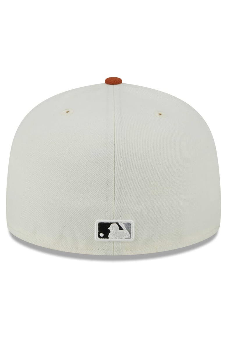 Men's New Era Cream/Orange Oakland Athletics 59FIFTY Fitted Hat, Alternate, color, Cream