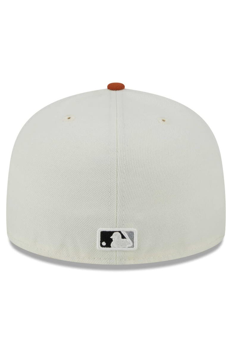 New Era Men's New Era Cream/Orange Oakland Athletics 59FIFTY Fitted Hat, Alternate, color, Cream
