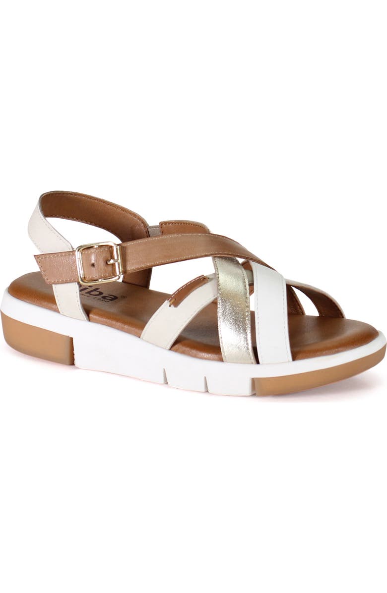 Diba True DAR LING Leather Cushioned Gladiator Sandal, Main, color, Natural Multi