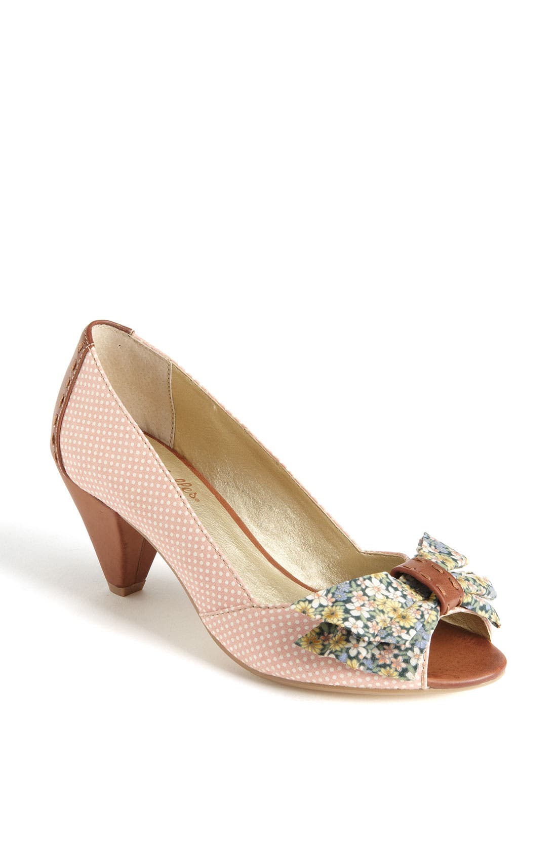 'Mixed Emotions' Pump, Main, color, PEACH POLKA DOT