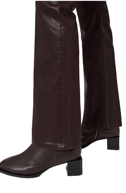 Allsaints Haldan Coated Mid Rise Jeans In Burgundy Red In Burgundy
