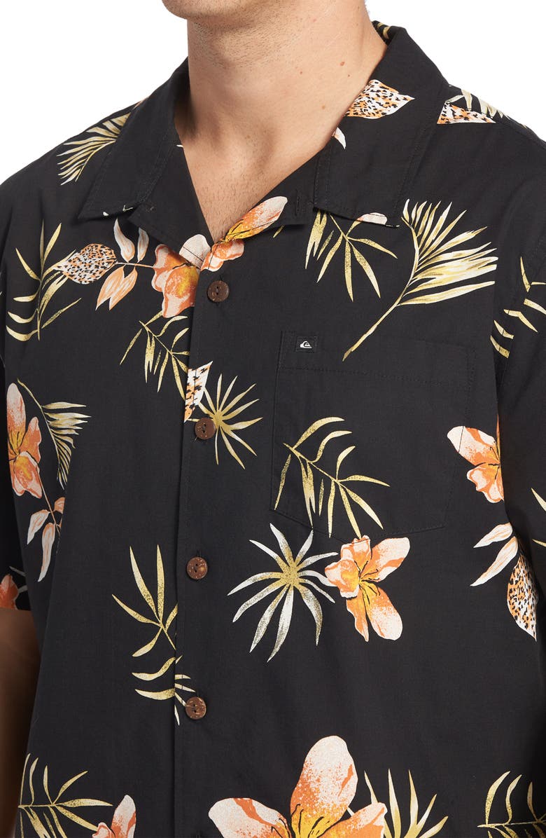 Quiksilver Tropical Floral Camp Shirt, Alternate, color, 