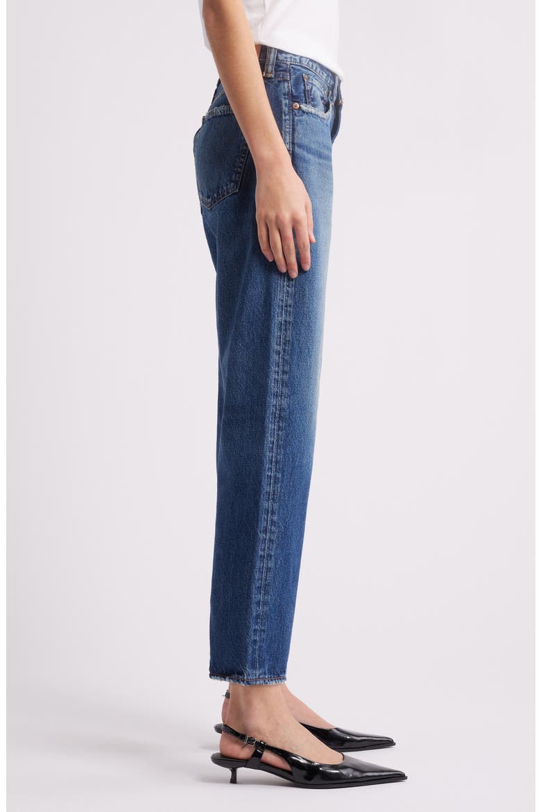 Pine High Waist Distressed Ankle Jeans, Alternate, color, BLUE