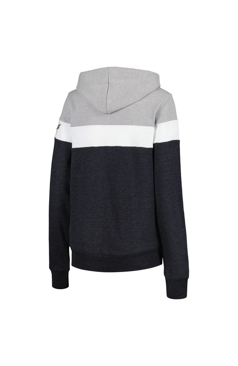 New Era Women's New Era Heather Black Chicago White Sox Colorblock Full-Zip Hoodie Jacket, Alternate, color, Heather Black