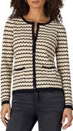 Wit & Wisdom Stripe Round Neck Cardigan