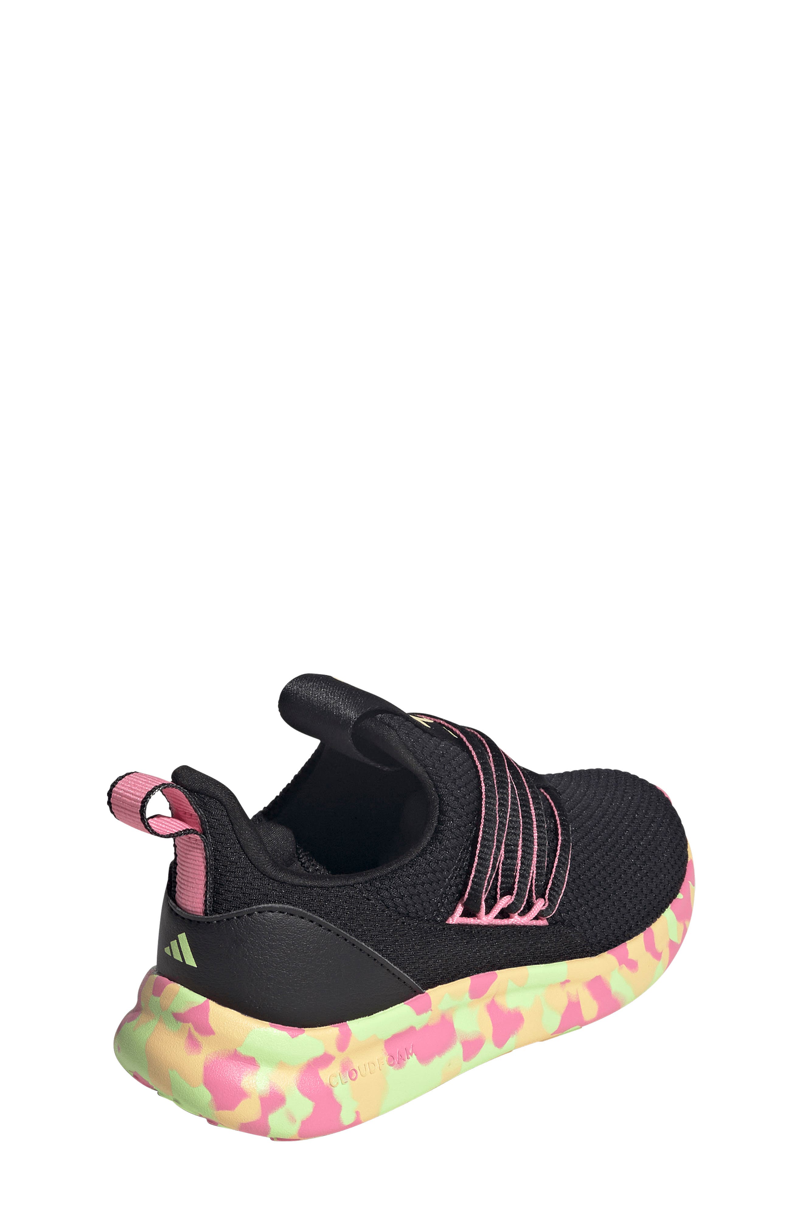 adidas Kids' Lite Racer Adapt Sneaker, Alternate, color, Black/ Bliss Pink/ Black