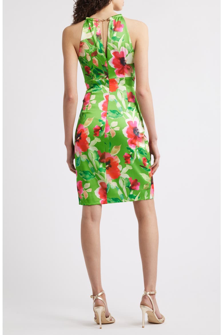 Floral Print Minidress, Alternate, color, GREEN MULTI