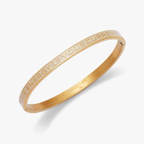 Your Energy Is Your Currency Hinge Bangle Bracelet