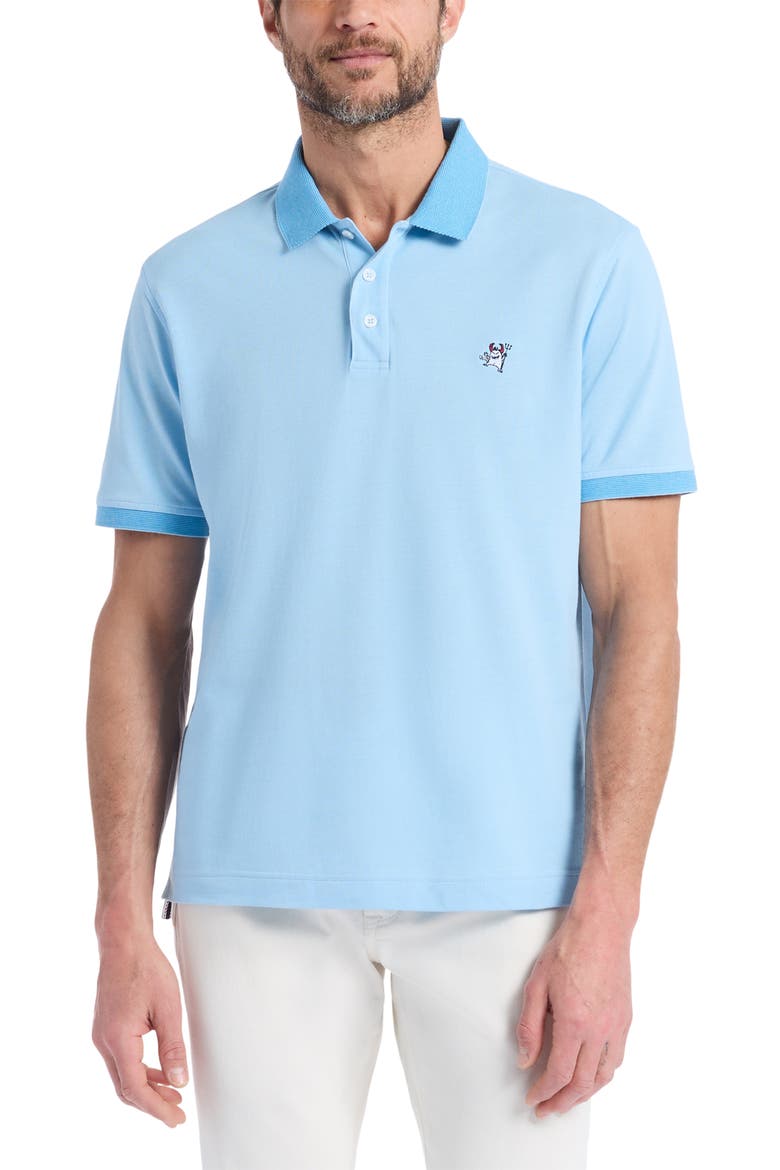 Devil Cotton Polo, Main, color, LIGHT BLUE