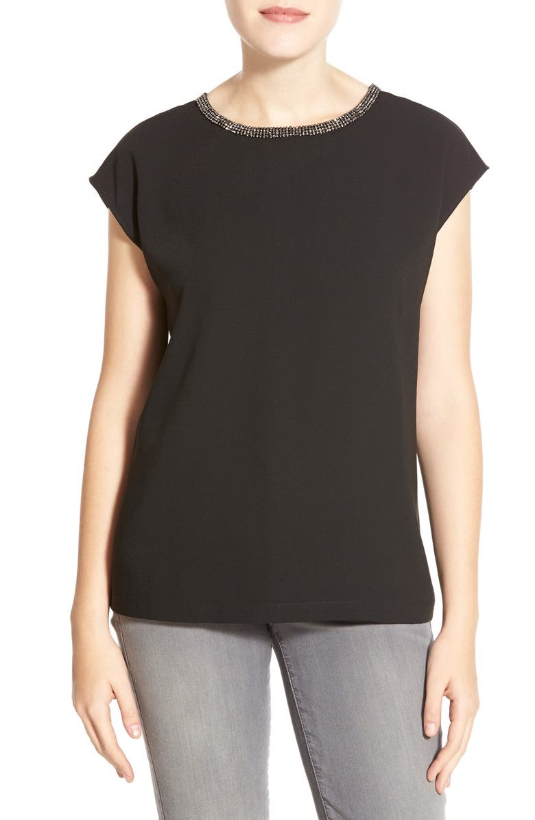 Halogen<sup>®</sup> Jewel Neck Blouse, Main, color, 