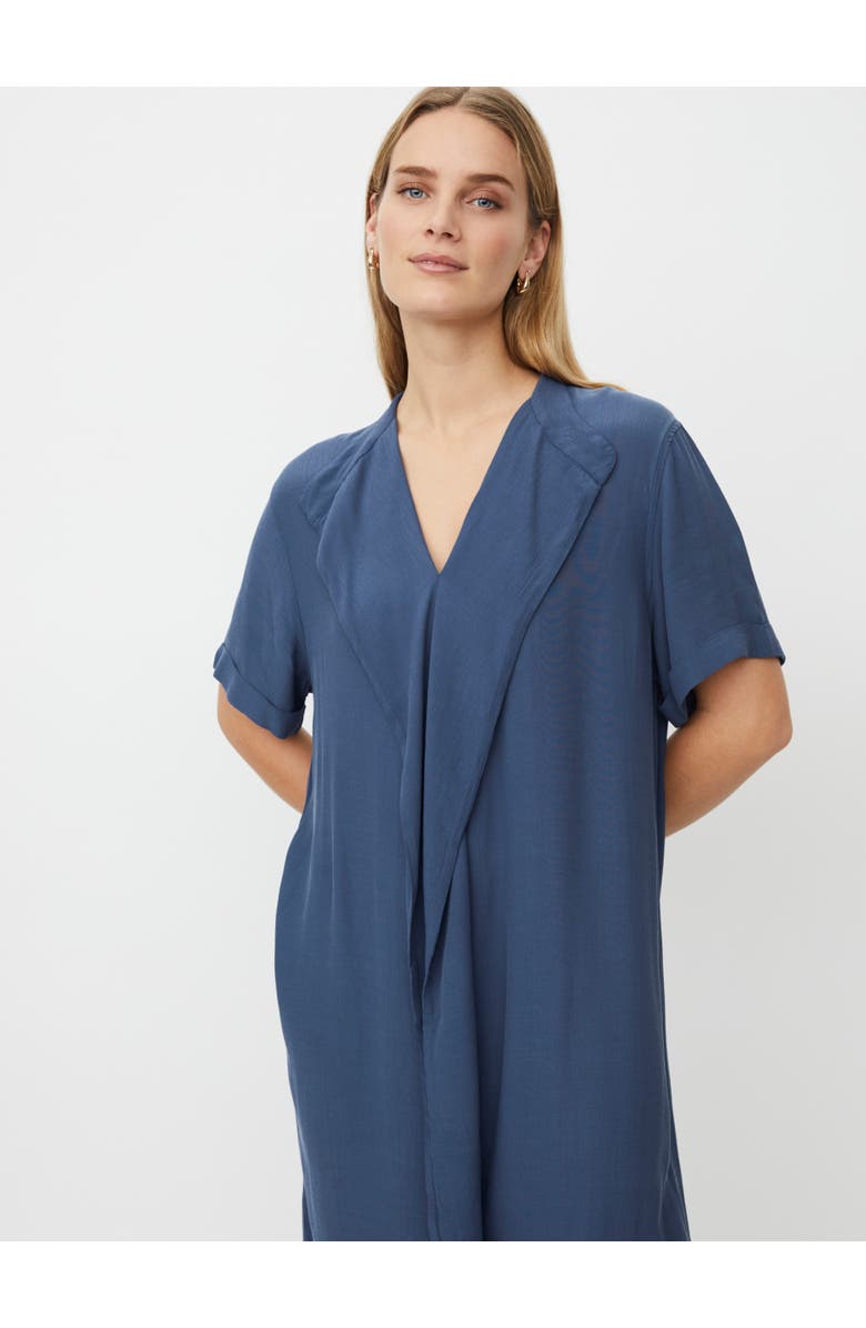 Masai Copenhagen MaNysenna V-Neck Drape Detail Dress, Alternate, color, Ensign Blue