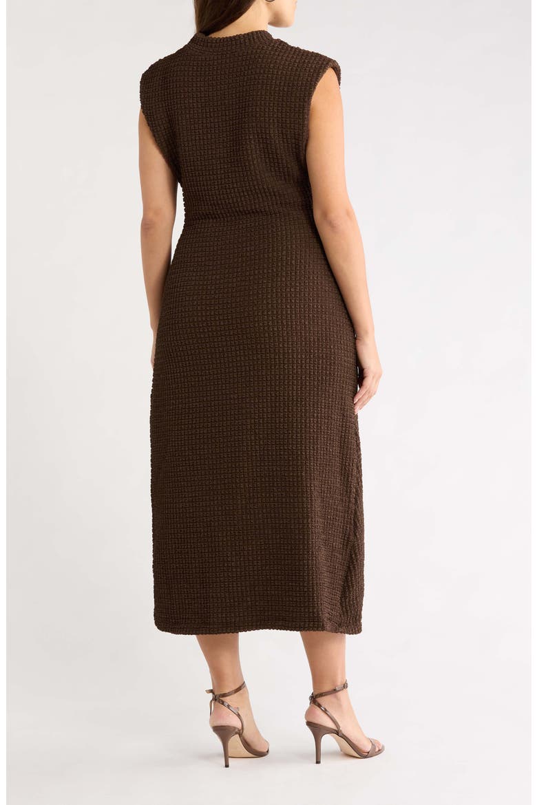 Mock Neck Bubble Knit Dress, Alternate, color, CHOCOLATE