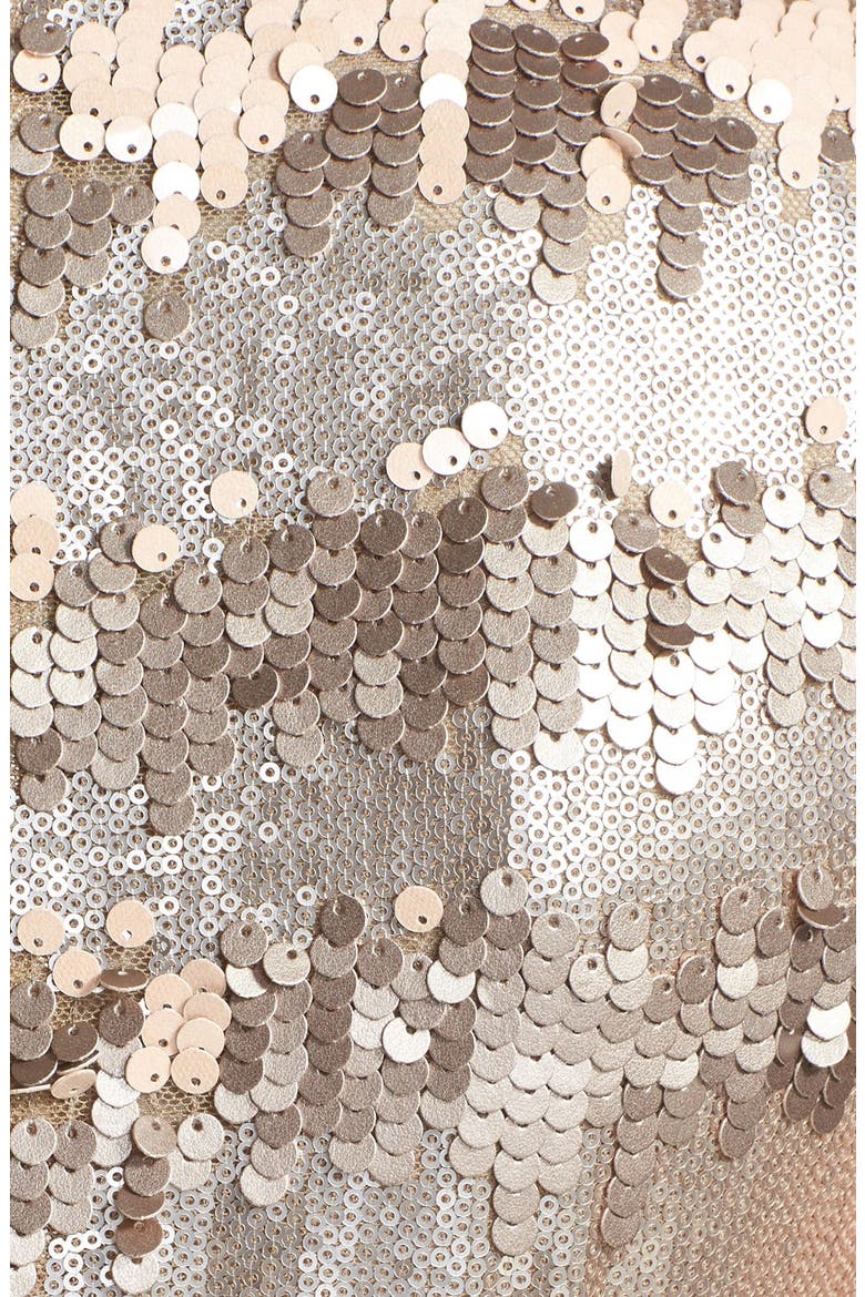 Gold Paillette & Sequin Shift Dress, Alternate, color, GOLD
