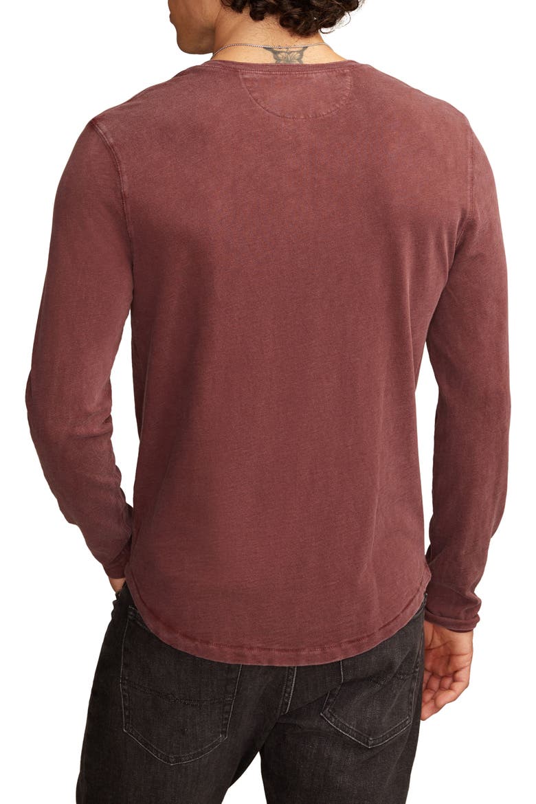 Weekend Long Sleeve Slubbed Henley, Alternate, color, VINEYARD WINE