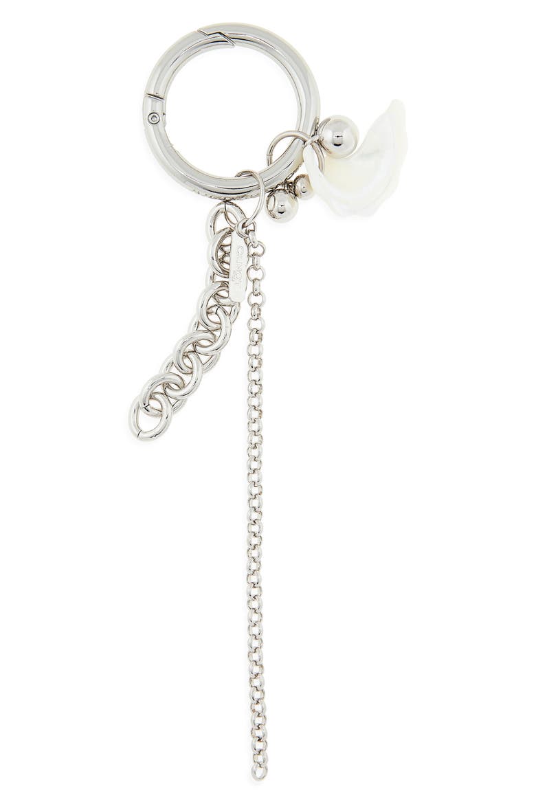 Paula Seashell & Chain Key Ring, Main, color, PALLADIUM