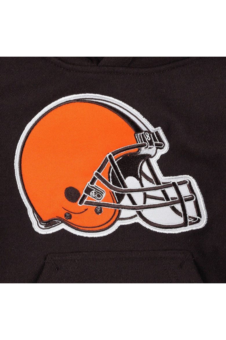 Toddler Brown Cleveland Browns Fan Gear Primary Logo Pullover Hoodie, Alternate, color, Brown