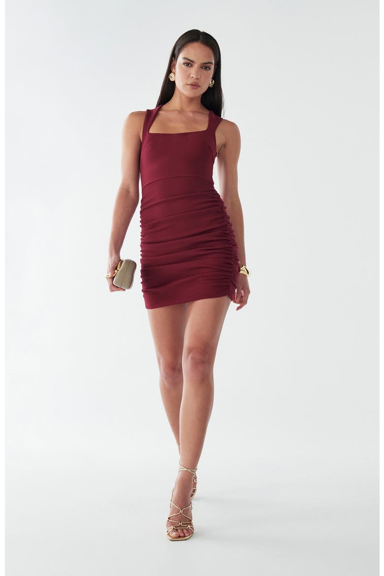 Riri Mini Dress, Alternate, color, Burgundy