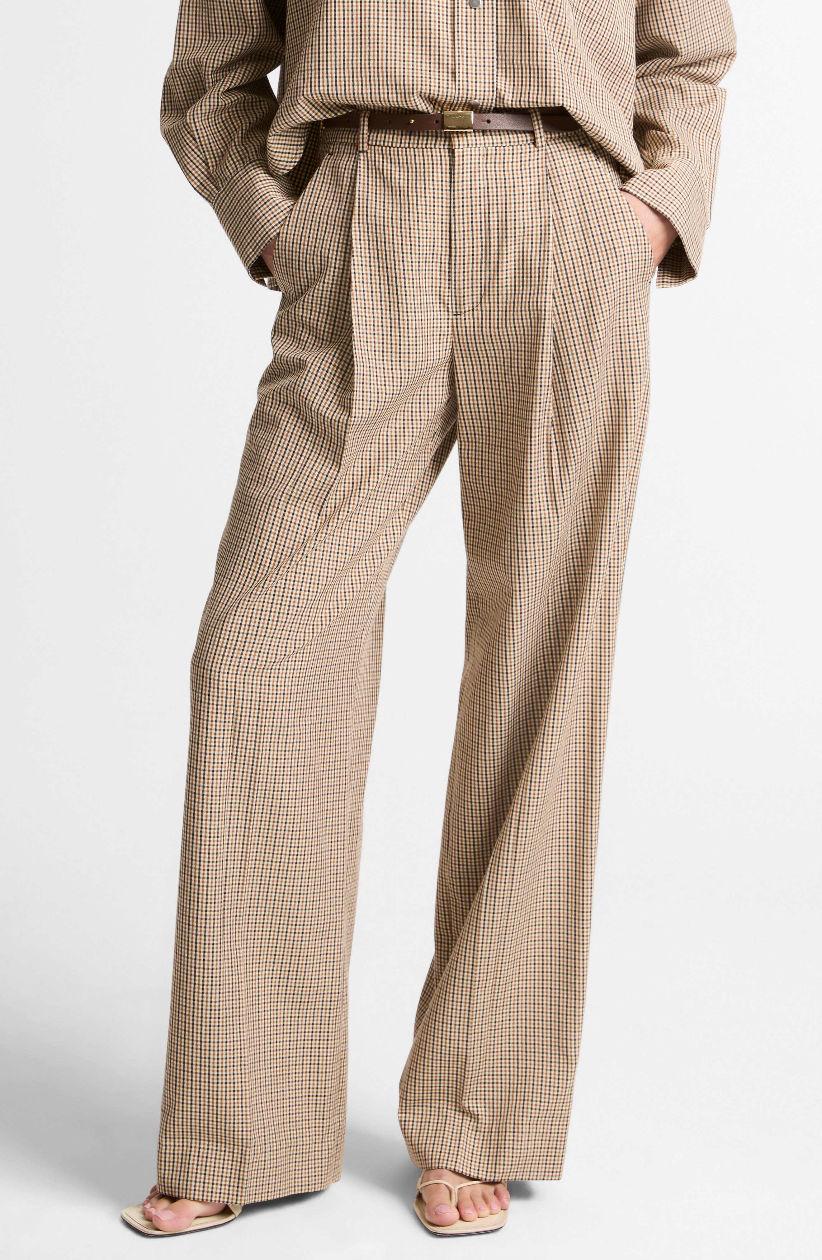 Camille Mid Rise Wide Leg Trousers