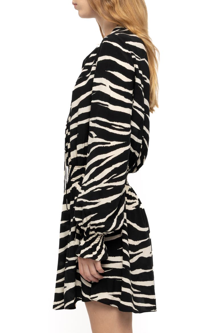 Rayados Zebra Minidress, Alternate, color, BLACK
