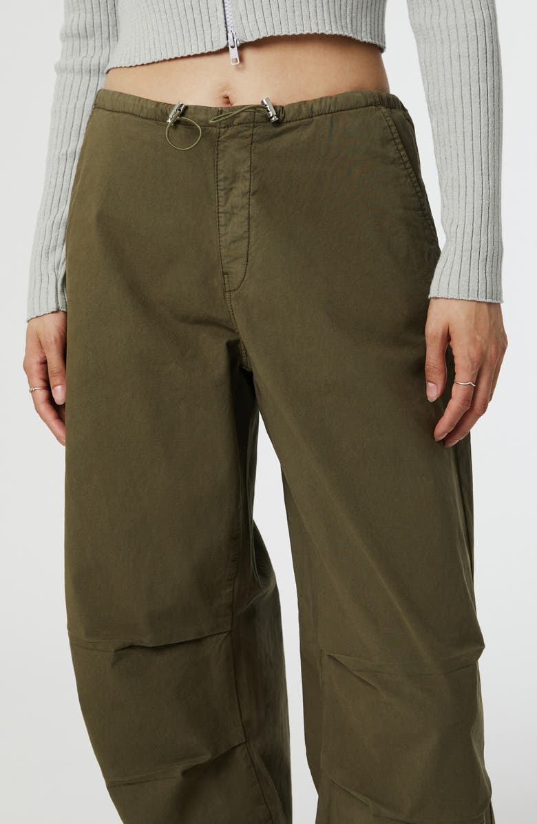 Mavi Jeans Hill Toggle Waist Wide Leg Cargo Pants, Alternate, color, Khaki Move