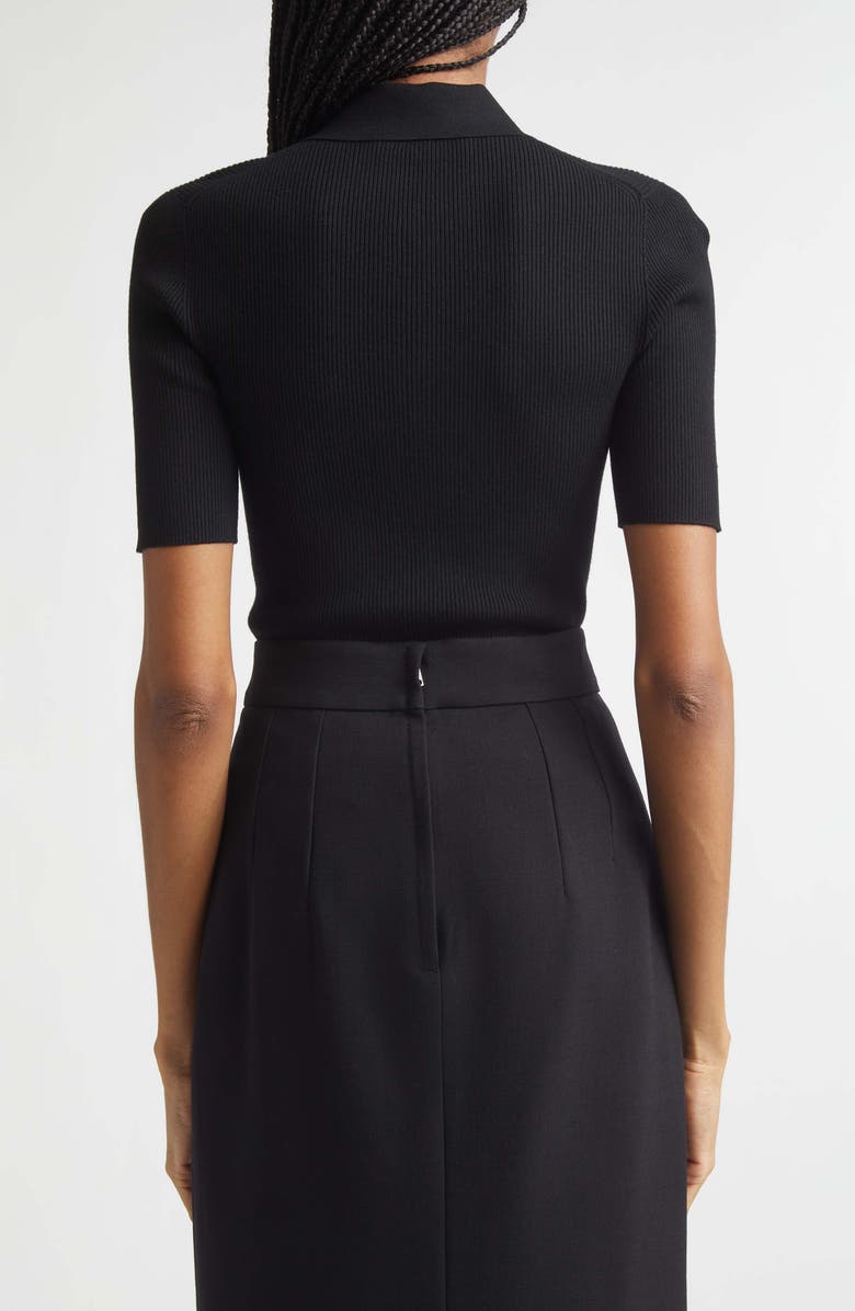 Dolce&Gabbana Rib Polo Sweater, Alternate, color, Nero