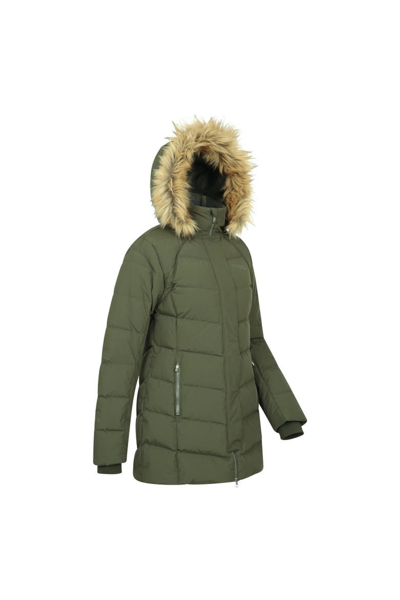 Isla II Long Down Jacket, Alternate, color, Dark Khaki