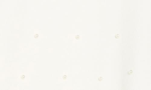 By Design Embellished Crewneck Sweater In White