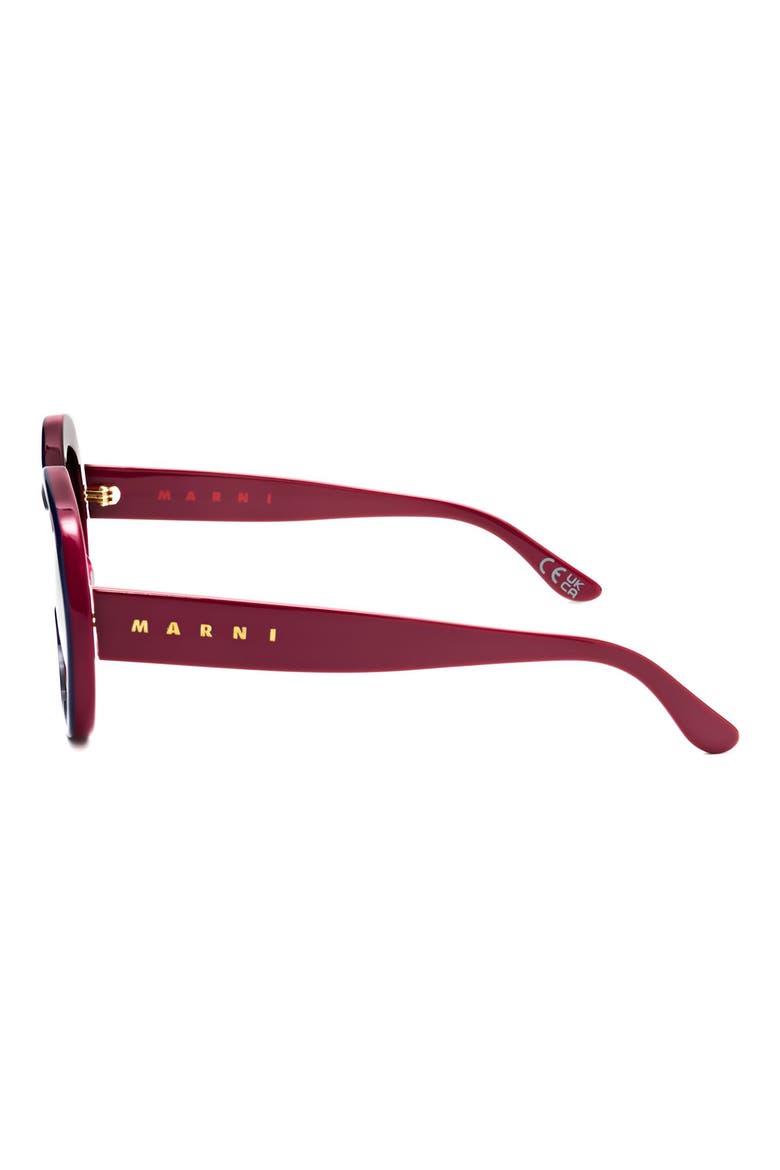 54mm Rectangular Sunglasses, Alternate, color, RED / GREY