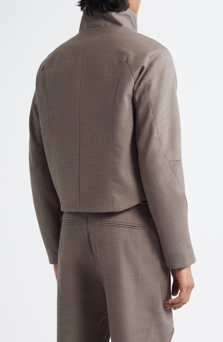 KIKO KOSTADINOV Zafar Herringbone Crop Jacket, Alternate, color, 