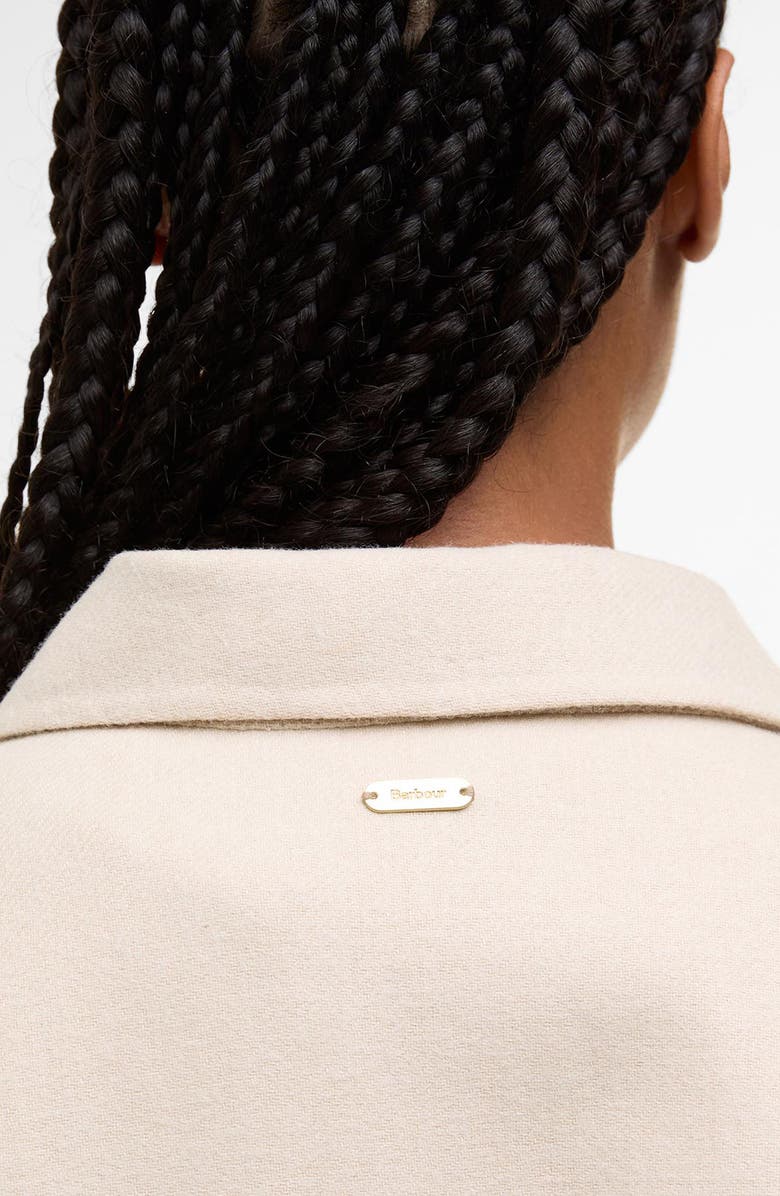 Barbour Ashdon Double Face Wool Blend Overshirt, Alternate, color, Oat