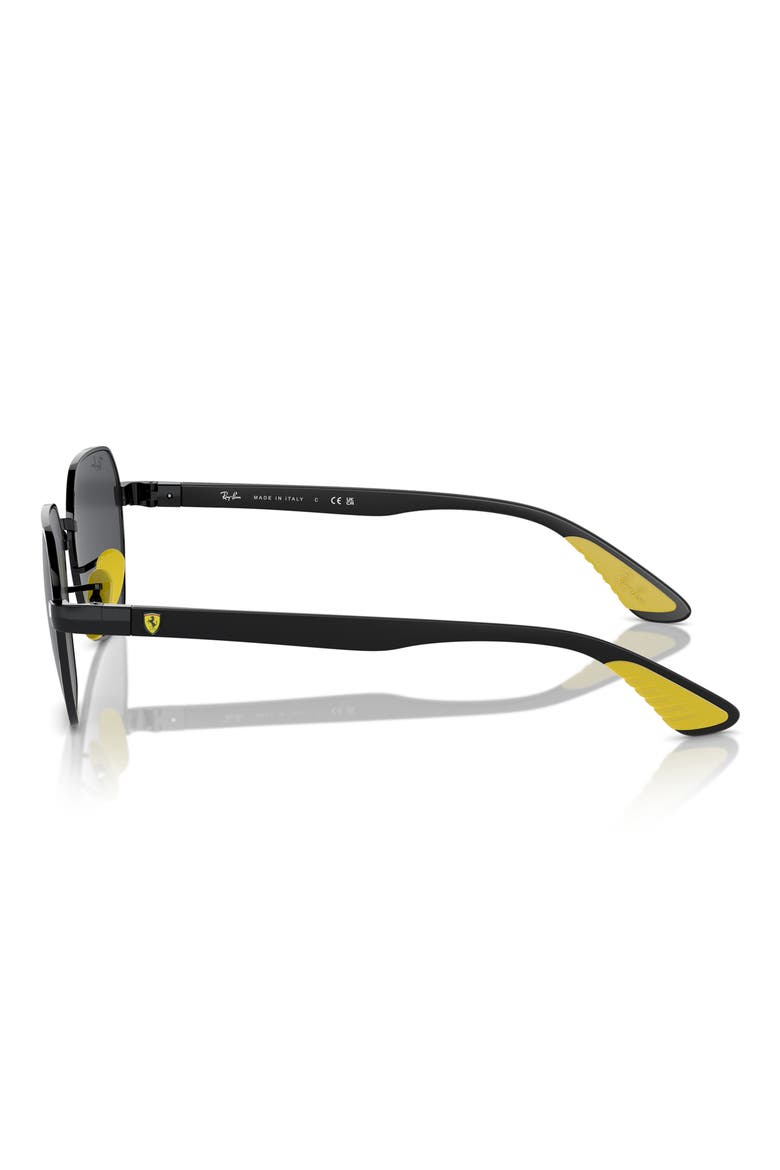 x Scuderia Ferrari 54mm Chromance Irregular Sunglasses, Alternate, color, BLACK