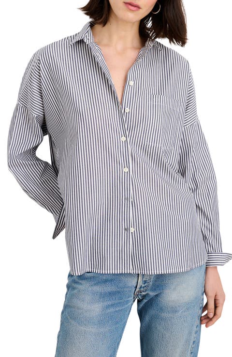 Standard Stripe Cotton Button-Up Shirt