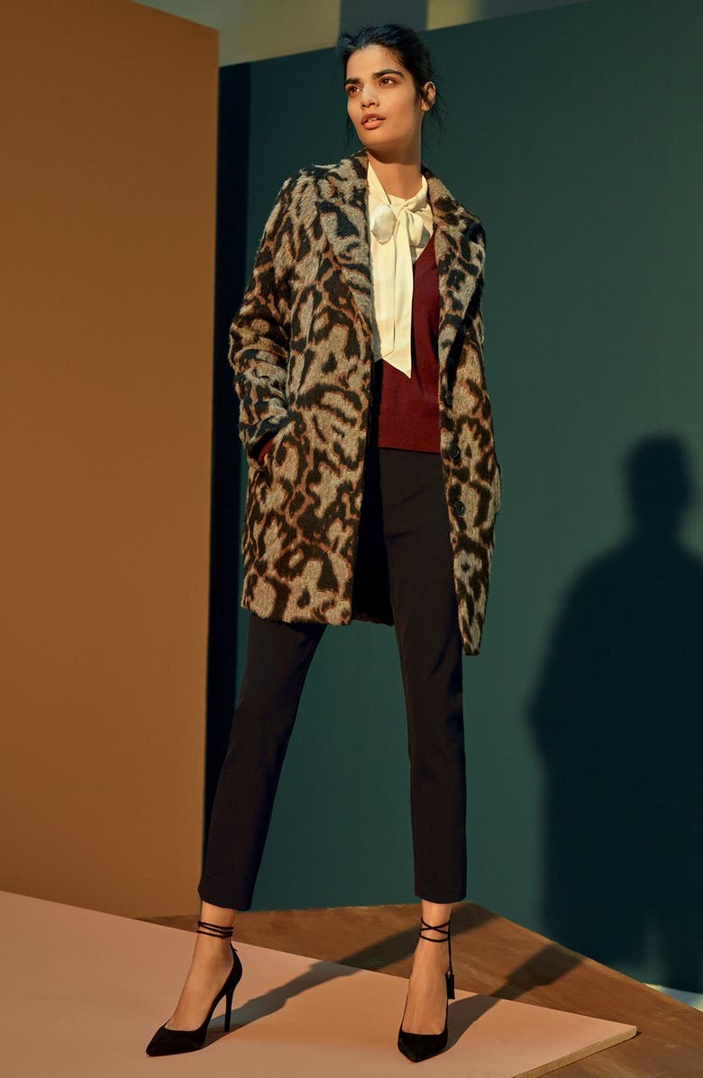 Veronica Beard Scuba Knit Pants, Alternate, color, Navy