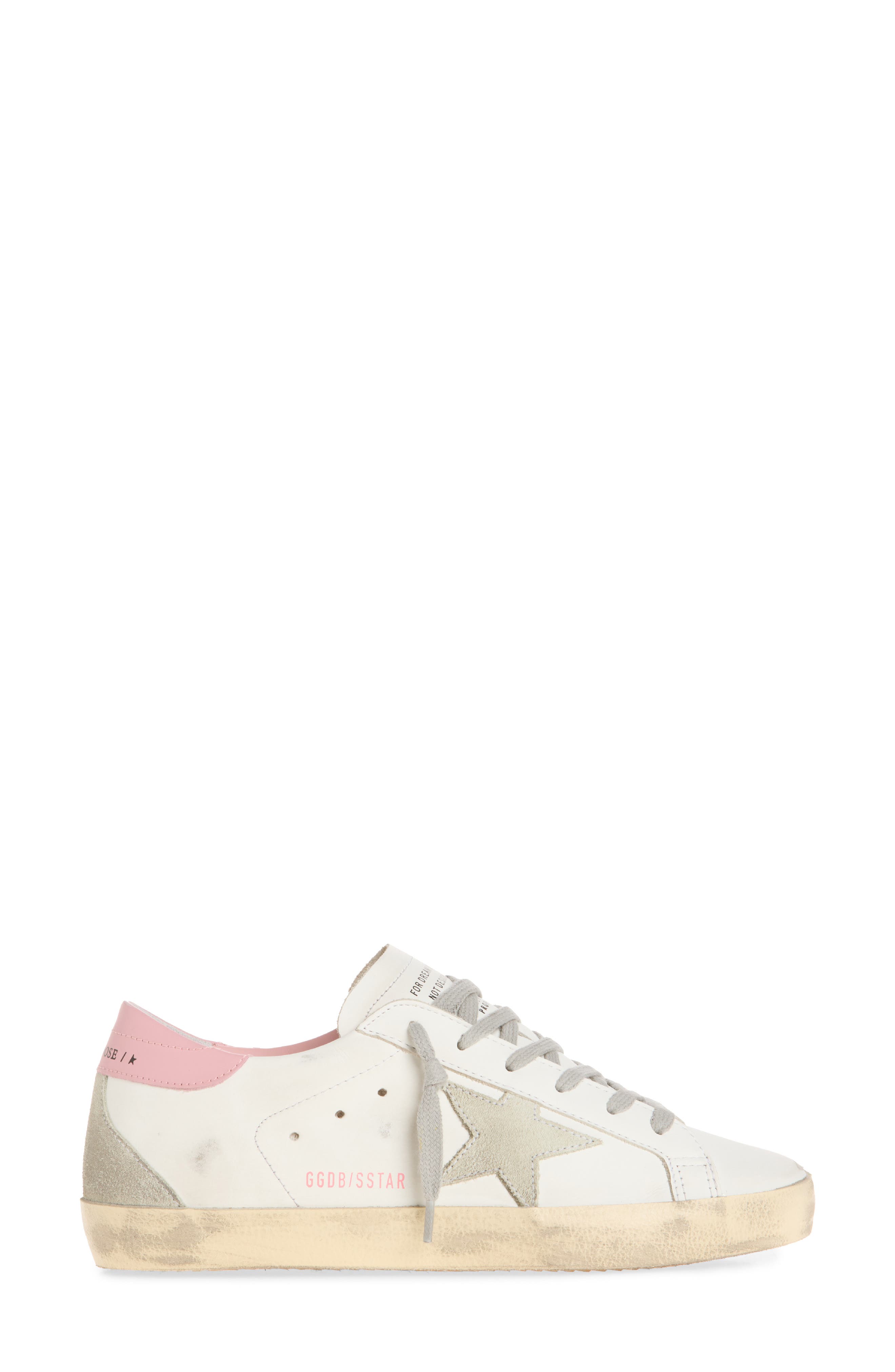 Golden Goose Super-Star Low Top Sneaker, Alternate, color, White/ Ice/ Light Pink
