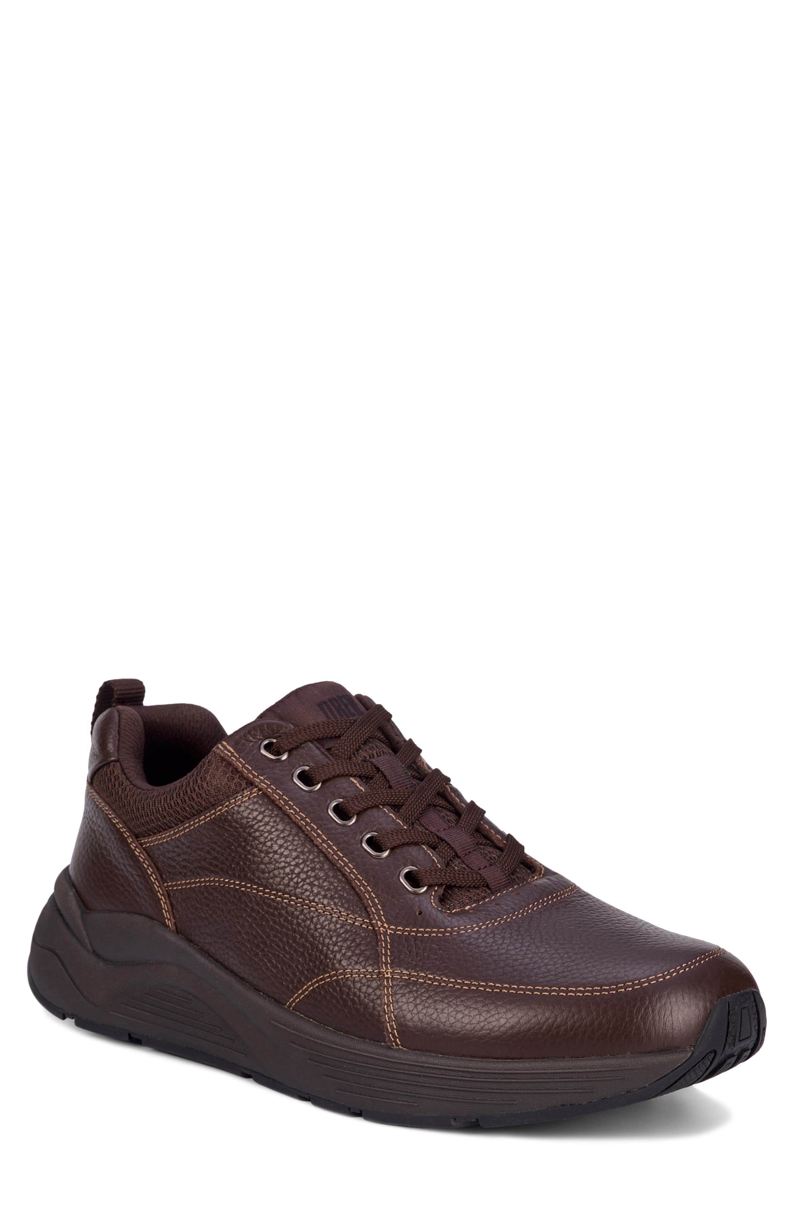 BROWN PEBBLED LEATHER