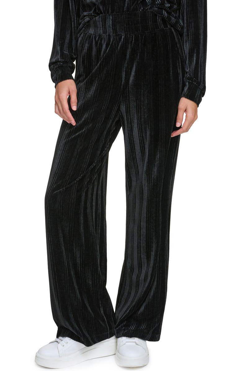 Andrew Marc Sport Ribbed Velvet Pull-On Pants, Main, color, 
