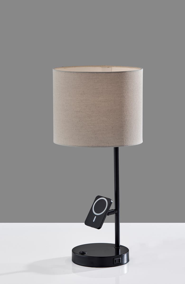 ADESSO LIGHTING Wyatt Supercharger Desk Lamp, Alternate, color, Black