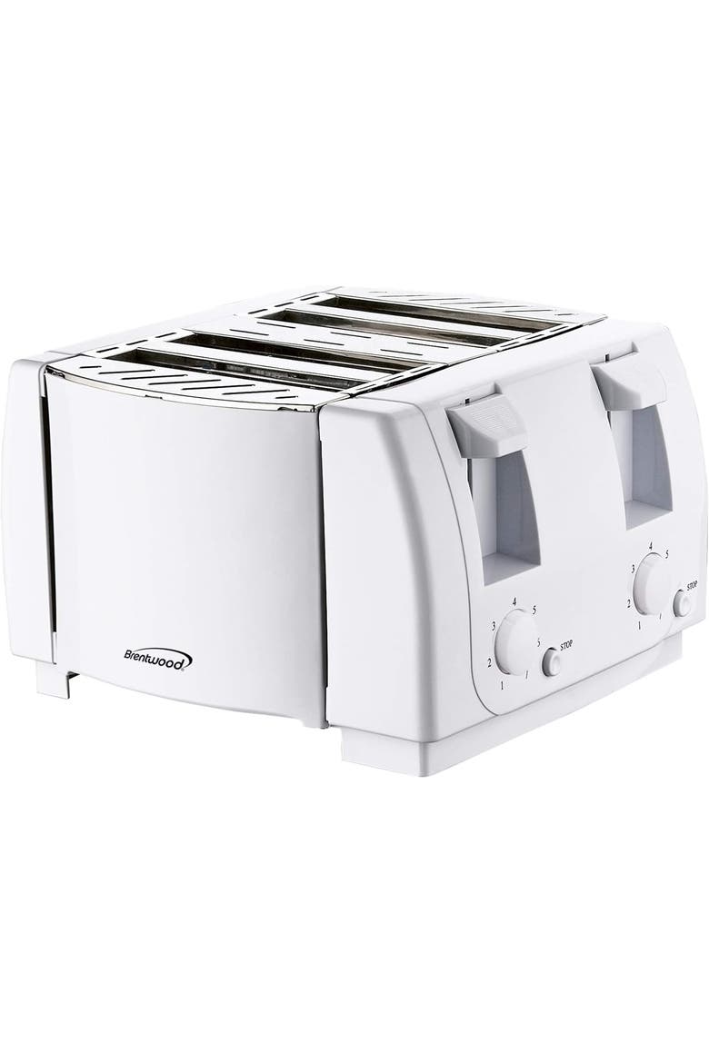 4-Slice Cool Touch Toaster, Main, color, White