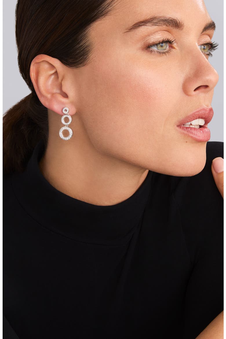 Caviar Spark Diamond Drop Earrings, Alternate, color, SILVER DIAMOND