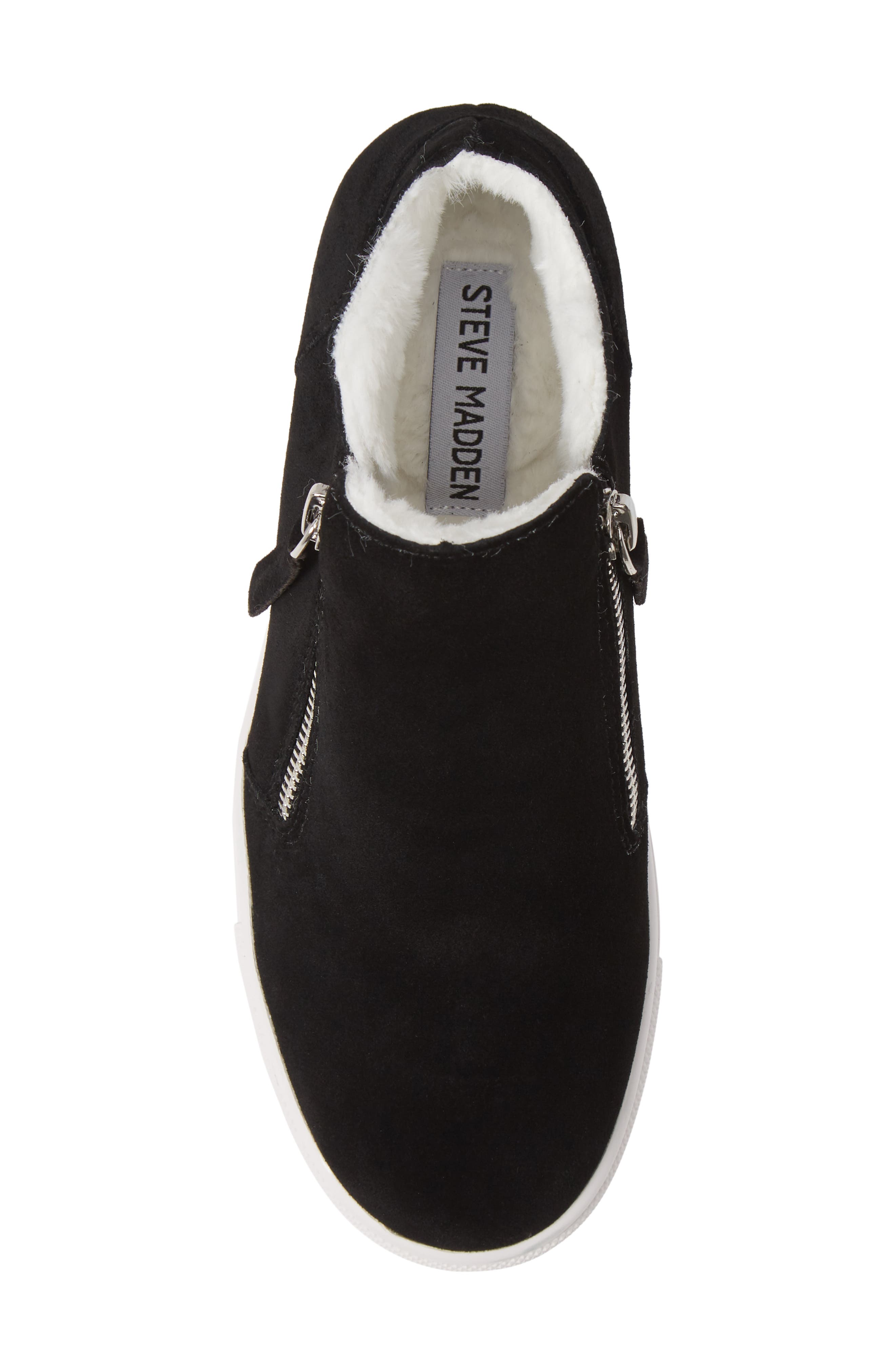 Steve Madden Caliber Faux Fur Lined Sneaker, Alternate, color, 