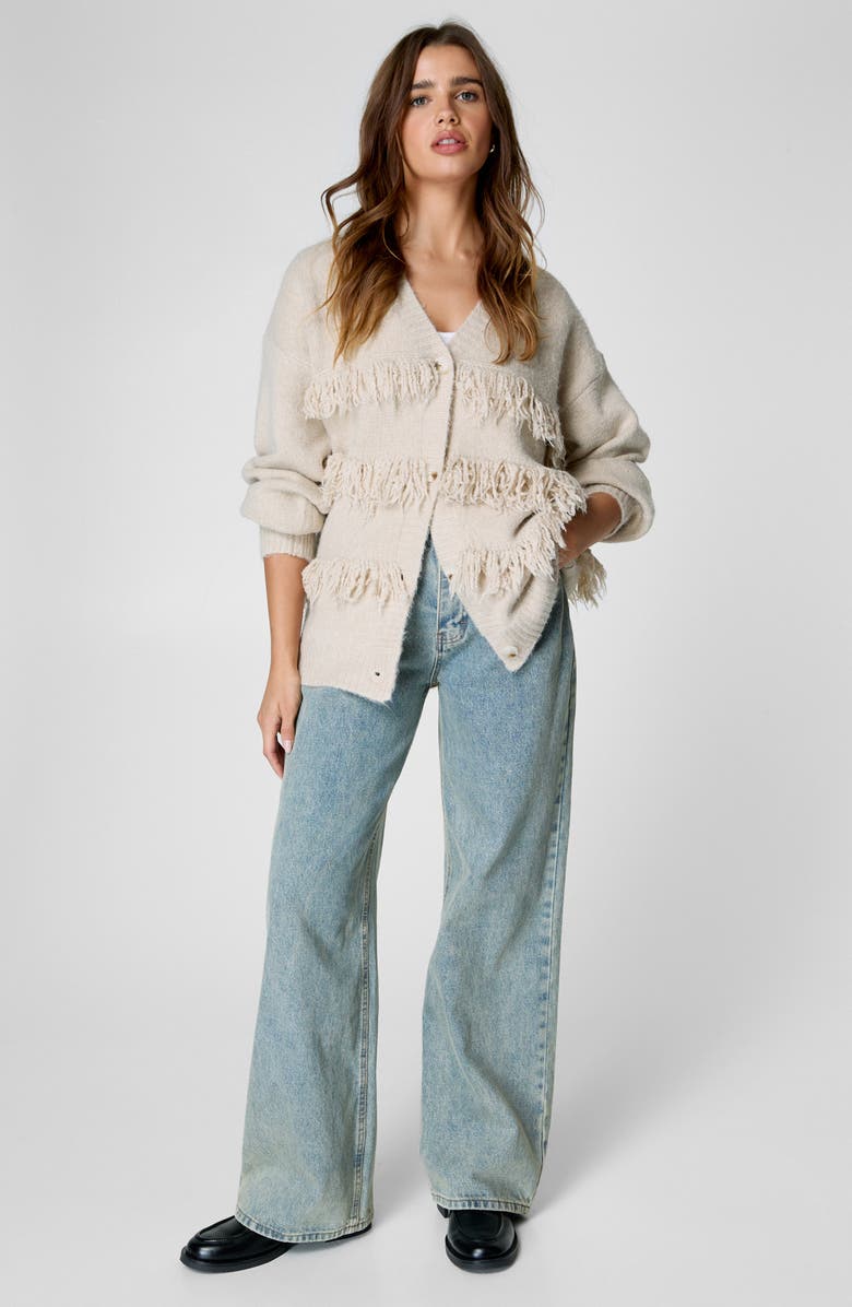 NASTY GAL Fringe Cardigan, Alternate, color, 