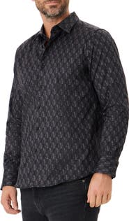 Robert Graham Fighting Chance Long Sleeve Stretch Cotton Shirt