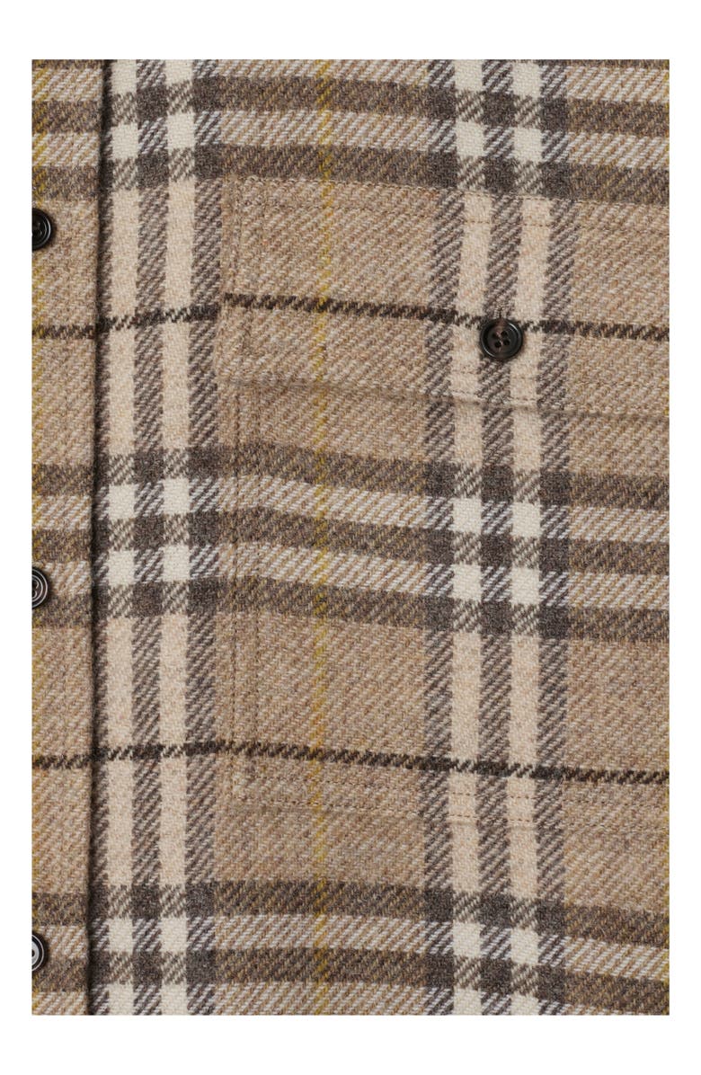 Burberry Oversized Check Wool Shirt, Alternate, color,