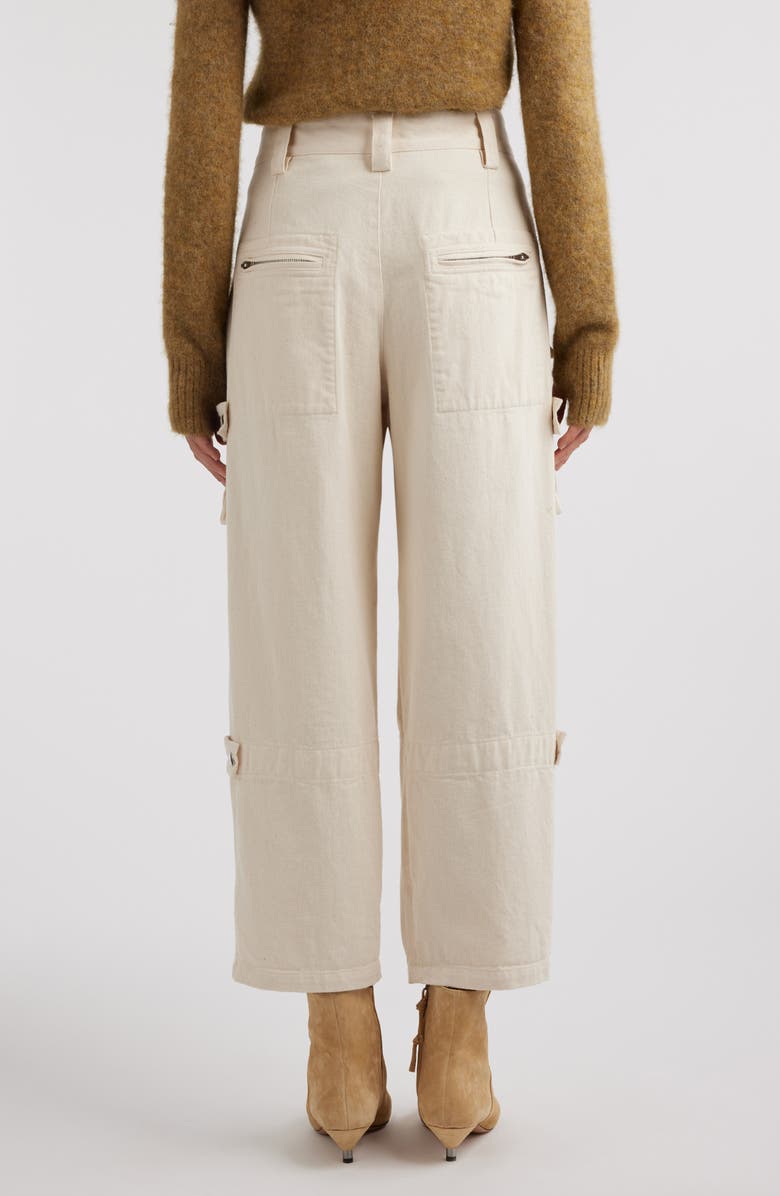 Isabel Marant Étoile Jannick Cargo Ankle Jeans, Alternate, color, Ecru