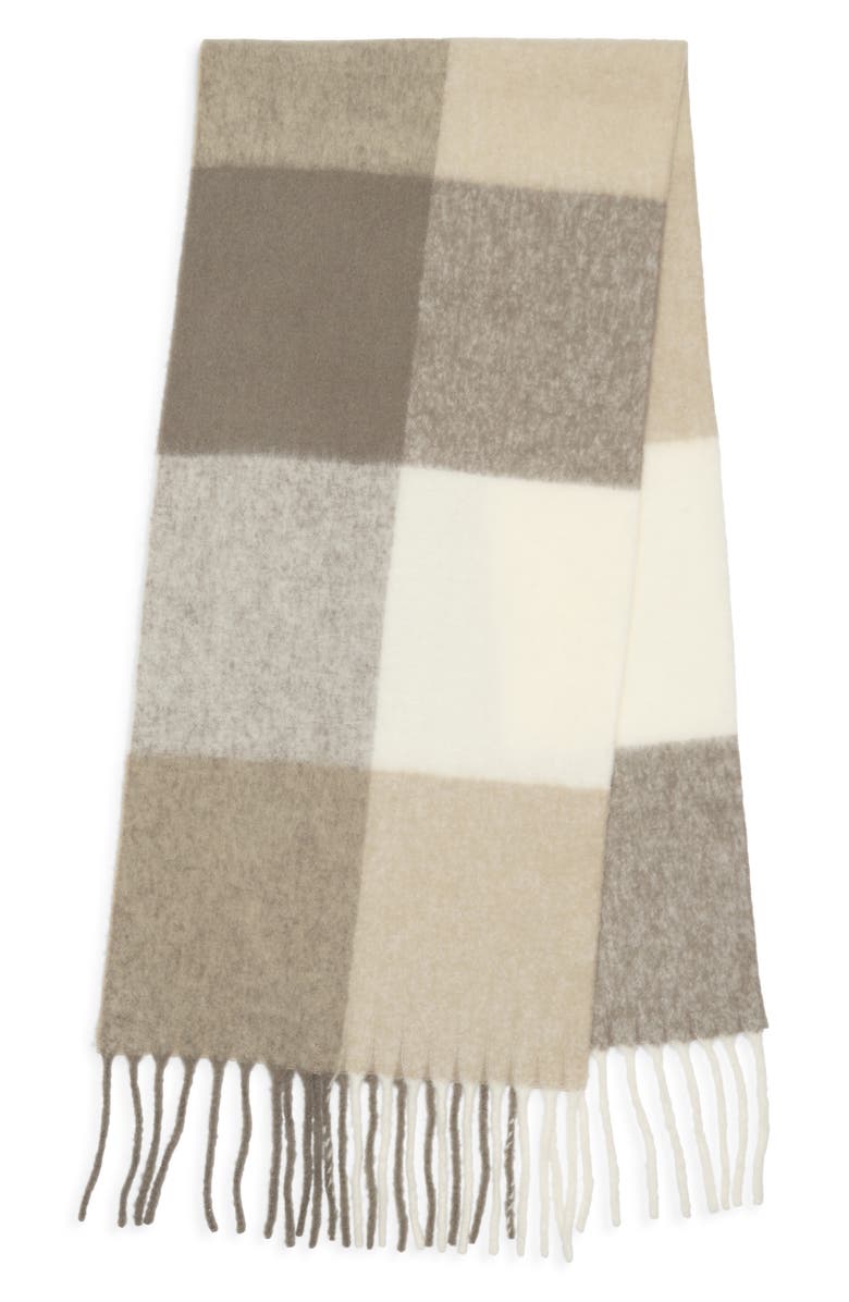 Nordstrom Wool & Alpaca Blend Fringe Scarf, Alternate, color, Camel