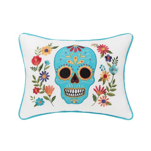C & F Home C&f Home Aqua Sugar Colorful Accent Pillow 12" X 24" In Blue