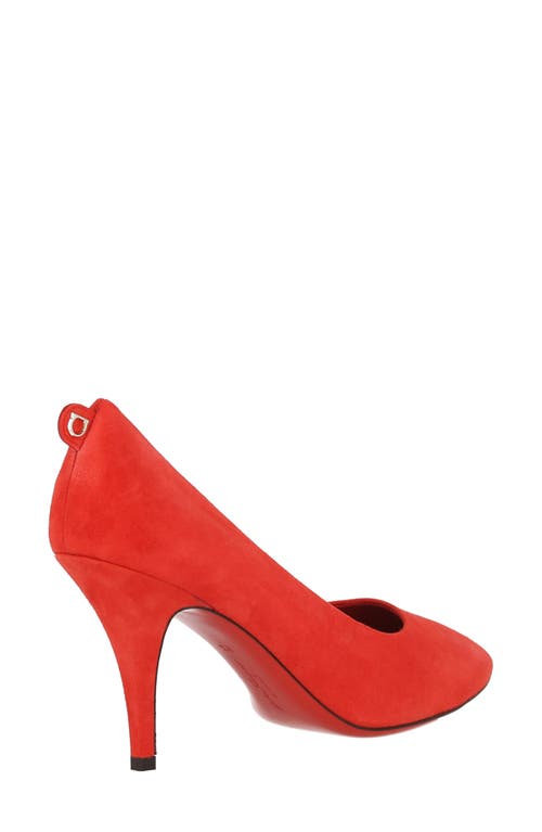 Ferragamo Pumps Judy Suede Orange In Red