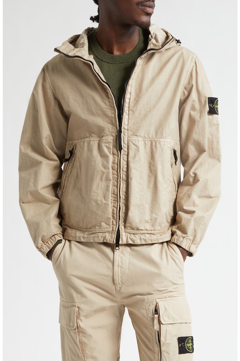 Hooded Water Repellent Jacket, Main, color, DESERT